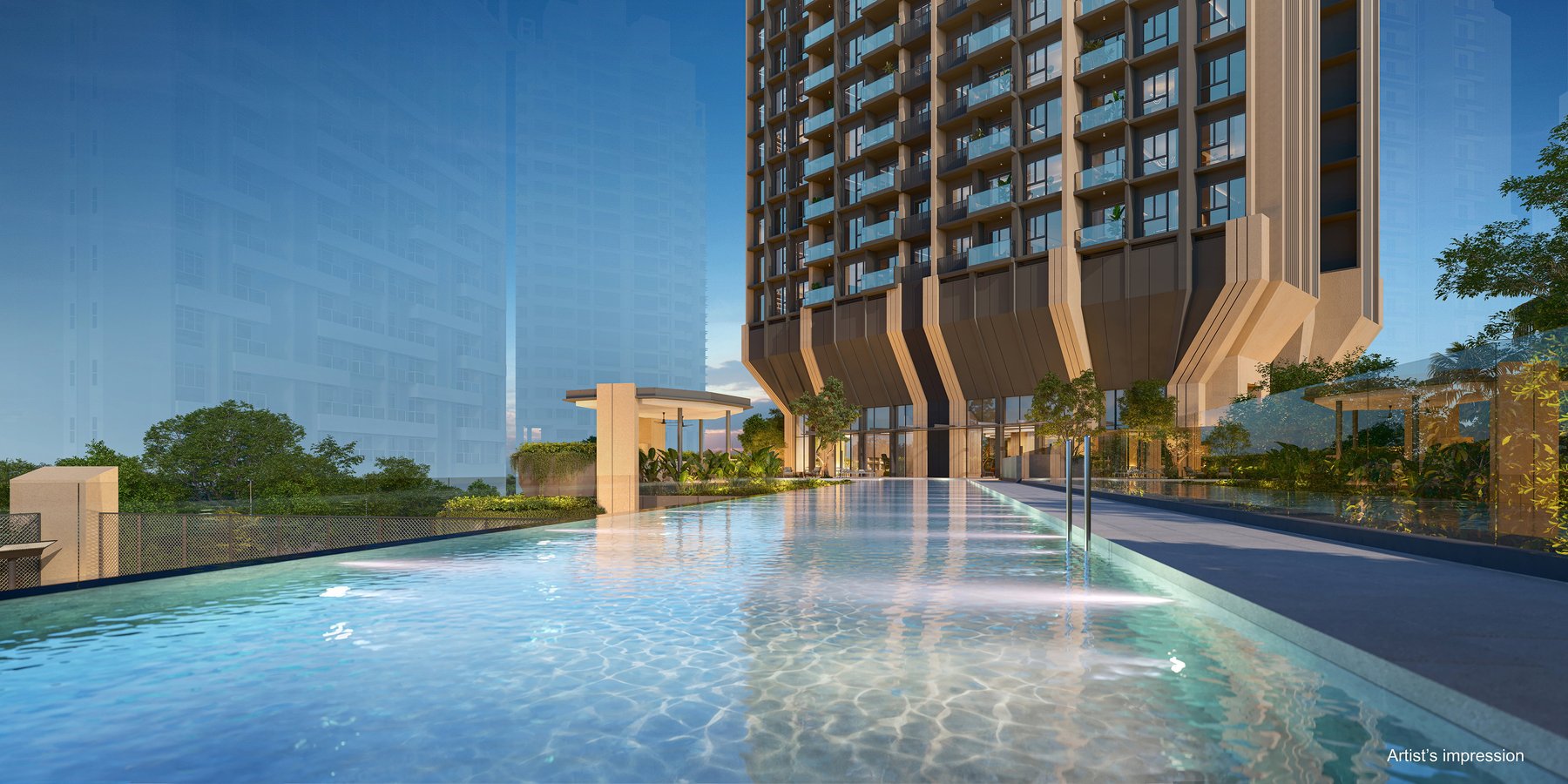 The Serra Residences 50-metre lap pool