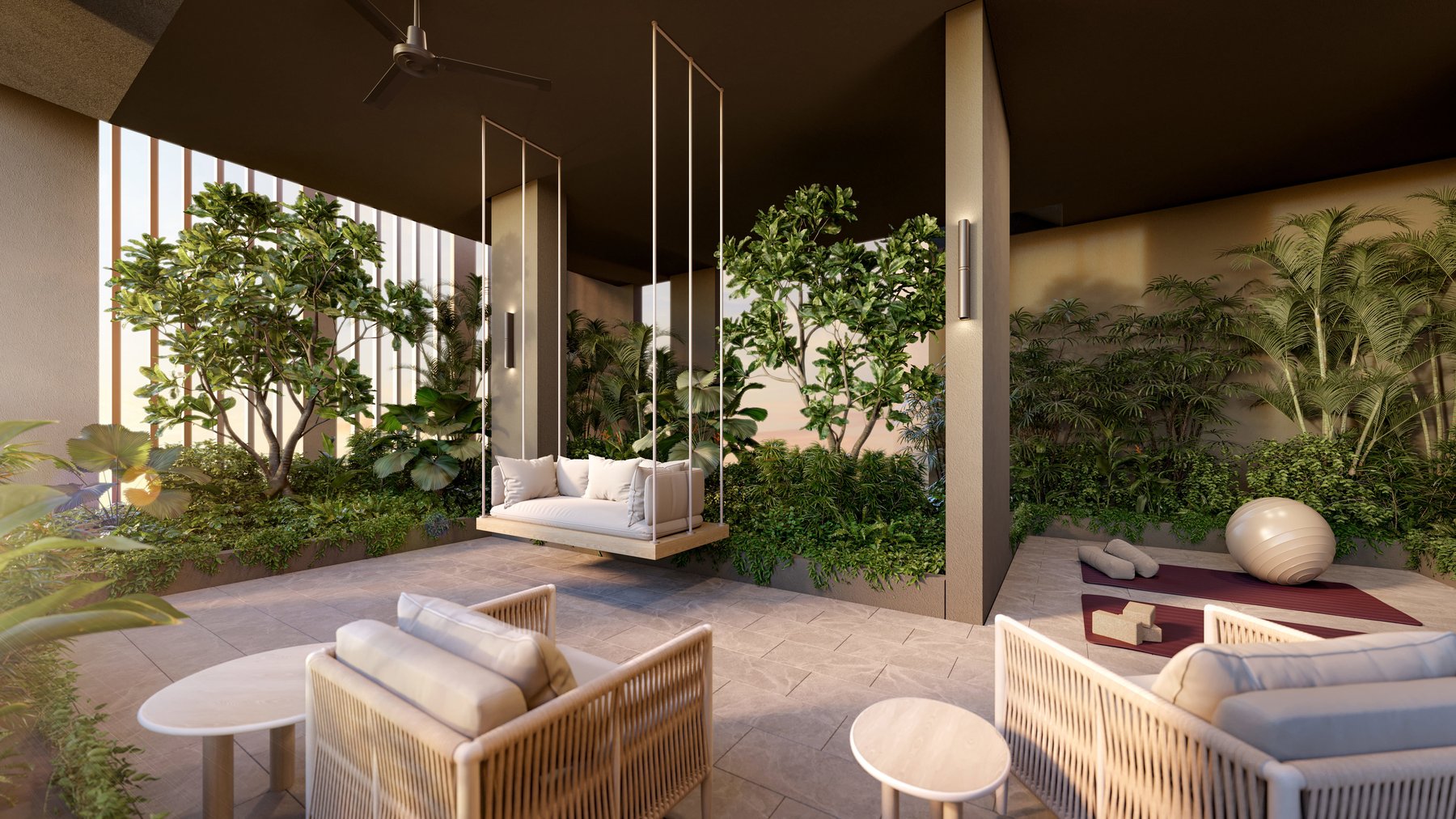The Serra Residences Level 17 Retreat Lounge and Zen Deck
